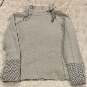 Prana Heather Gray Cowl Neck Sweater